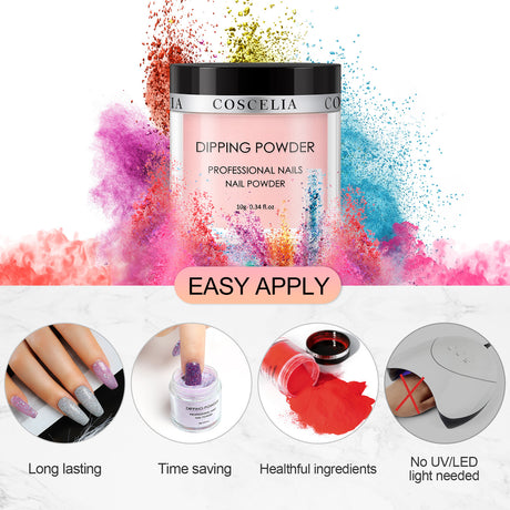 COSCELIA New 6 Color Soaking Powder French Nail 12pc Decorative Powder Manicure Tool Full Set Optional Color - V.I.P Digital Presence