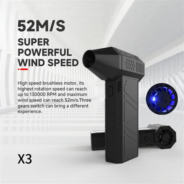 Portable Handheld Hurricane Turbo Fan Electric Hair Dryer Handheld Outdoor Dust Blower - V.I.P Digital Presence