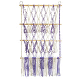 Simple decoration of shelves for children's rooms book ornaments wooden sticks 3-layer plush Bohemian toy storage net bag - V.I.P Digital Presence