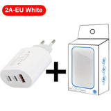 Type-C mobile phone charger 2A USB+2PD multi port US and European travel charging head - V.I.P Digital Presence