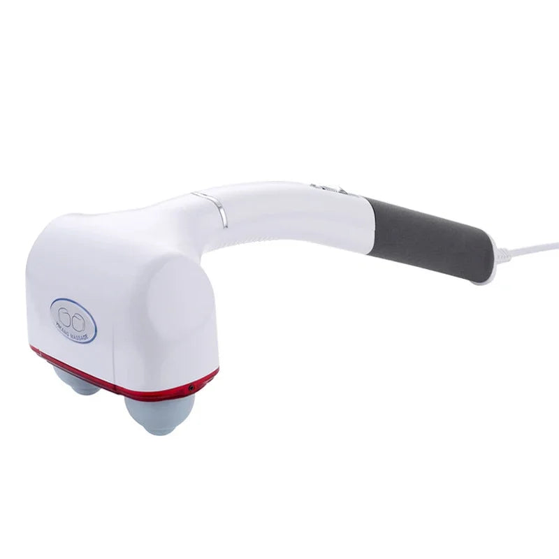 Electric Handheld Massager Hammer Vibrating Back Muscle Relax Neck Body Cervical Vertebra Relax Stick Roller with 2 Massage Head - V.I.P Digital Presence