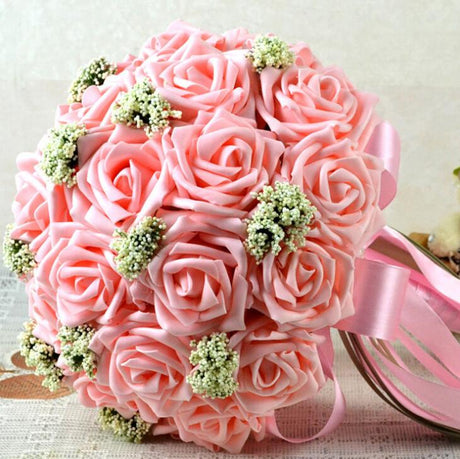Bride Holding Flowers Romantic Wedding Colorful Bride 's Bouquet Red Pink Blue And Purple Bridal - V.I.P Digital Presence