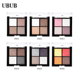 UBUB 4 Colors Eyeshadow Shimmer Natural Eyeshadow  Matte Nude Metallic Earth Color Eye Shadow Beauty Makeup Palette - V.I.P Digital Presence