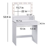Makeup Vanity Desk with Mirror & Light - V.I.P Digital Presence