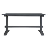 TREXM 3-piece retro cutlery set, rectangular stand table, and 2 wooden stools for 4 people (gray) - V.I.P Digital Presence