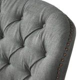 Modern grey fabric club chair and Ottoman set, stylish cushioned armchair, paired with Ottoman style - V.I.P Digital Presence