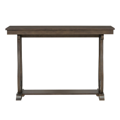 48-Inch Rustic Vintage Console Table --- Farmhouse Style Entryway Table with Open Shelf and Sturdy Construction (Walnut) - V.I.P Digital Presence