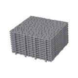 12 x 12 inch gray interlocking deck tiles, plastic waterproof pebble pattern, pack of 12 pieces - V.I.P Digital Presence