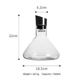 1500ML Hand - blown Crystal Wine Decanter with Built - in Aerator Pourer, ideal for red wine. - V.I.P Digital Presence