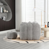 Soft Bean Bag Chair with High Resilient Foam(Chips)for living room and bedroom,Comfortable Square Lazy Sofa with Footstool - V.I.P Digital Presence