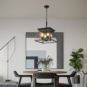 Farmhouse Chandelier  4-Light Vintage Antique Chandeliers Light Fixture For Kitchen Dining Room Living Room(No Bulbs) - V.I.P Digital Presence