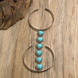 Bohemian style geometric metal arm ring Leg Chain minimalist imitation turquoise arm chain - V.I.P Digital Presence