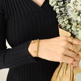 18K Gold-Plated Titanium Steel Puppy Shape Charm Bracelet - V.I.P Digital Presence