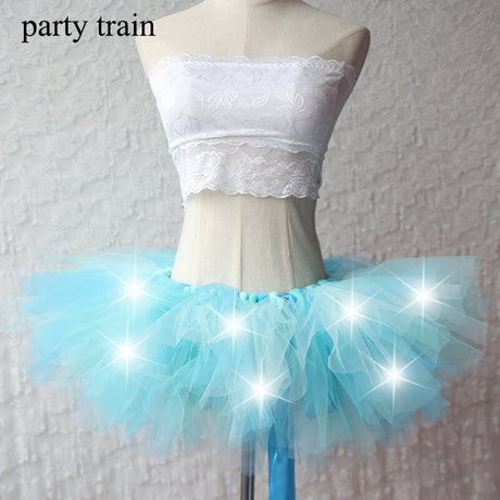 Arrival Women Tulle Tutu Skirt Sexy Mini Fancy Adult Petticoat Fluffy Yarn Ballet Dance Halloween Led Light Up - V.I.P Digital Presence