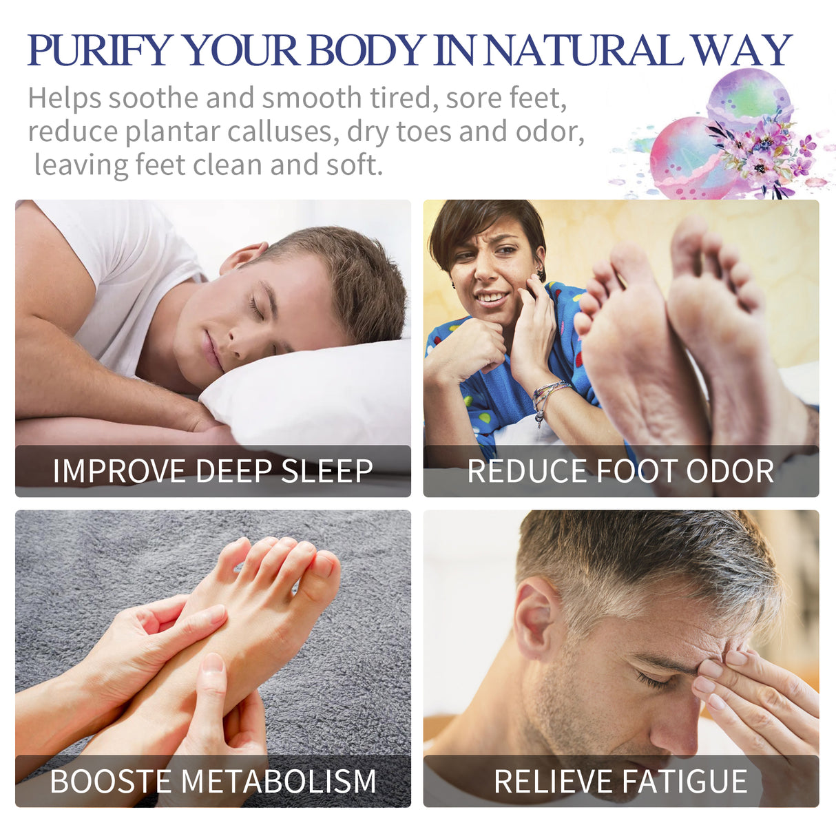 Foot Bath Ball, Repair Heel Dry Crack Skin Relief Physical Discomfort Cold Moisturizing Foot Care Ball - V.I.P Digital Presence