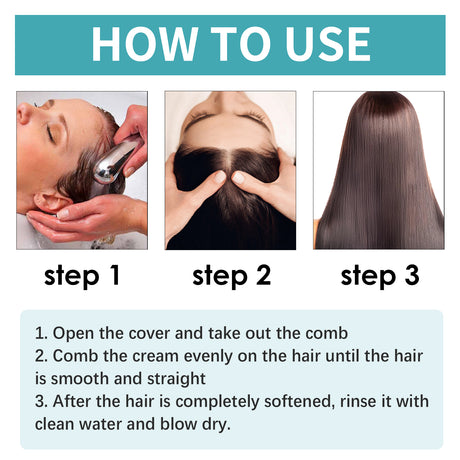 Protein Correcting Hair Straightening Cream, Nourishing Hair Repair Damage Smooth Furry Split Hair Care Cream - V.I.P Digital Presence