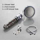 New Tourmaline balls Filter Shower Head Water saving 3 Modes adjustable SPA shower head on/off button high pressure shower - V.I.P Digital Presence