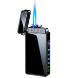 Gas electric triple fire metal windproof inflatable charging lighter personalized and creative trendy gift for boyfriend - V.I.P Digital Presence