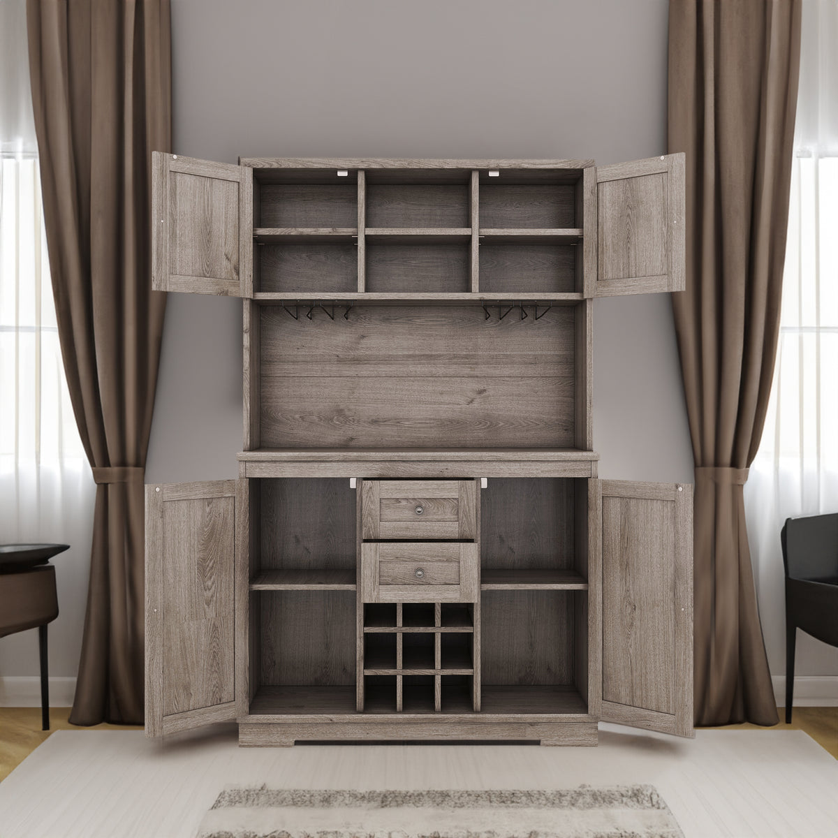 Coffee bar cabinets, kitchen cabinets with storage rooms, farmhouse wine cabinets with drawer racks and cabinets, dining cabinet - V.I.P Digital Presence