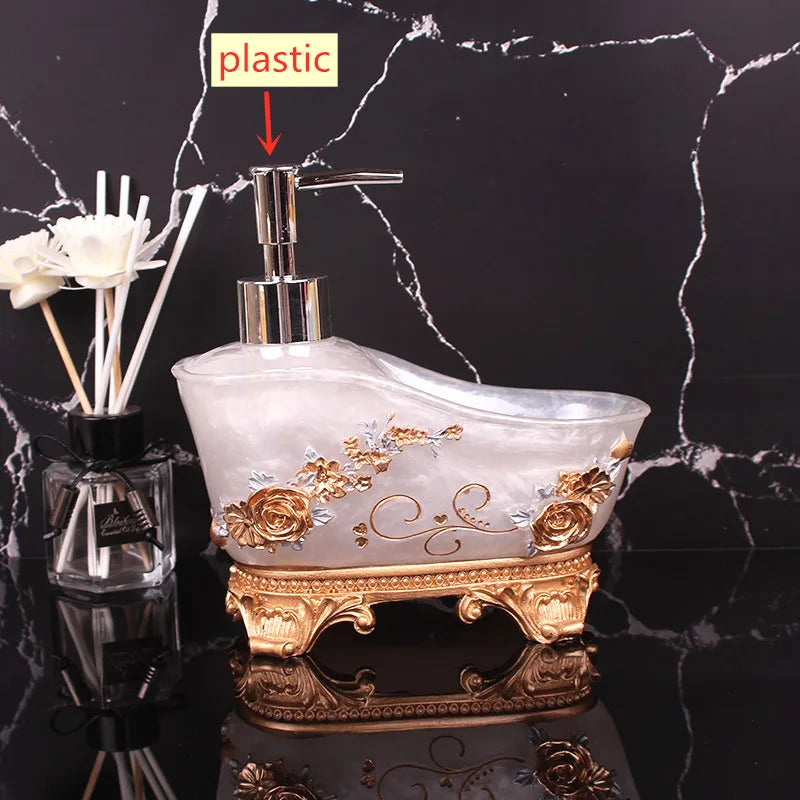 European Liquid Soap Bottle Resin Bathtub Shape Bathroom Sanitizer Bottles Shampoo Shower Gel Wristband Dispenser Accessories - V.I.P Digital Presence