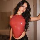 Round neck sleeveless irregular hem top women's vest - V.I.P Digital Presence