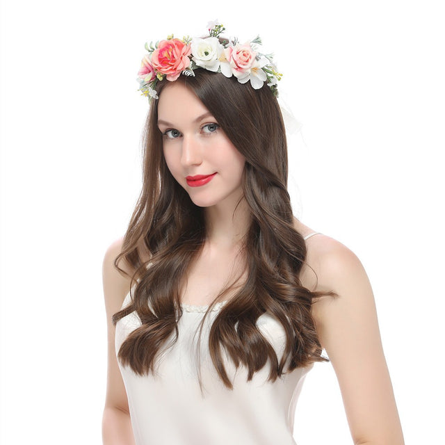 Handmade rattan wreath headband with macaron bright colored headband hairband - V.I.P Digital Presence