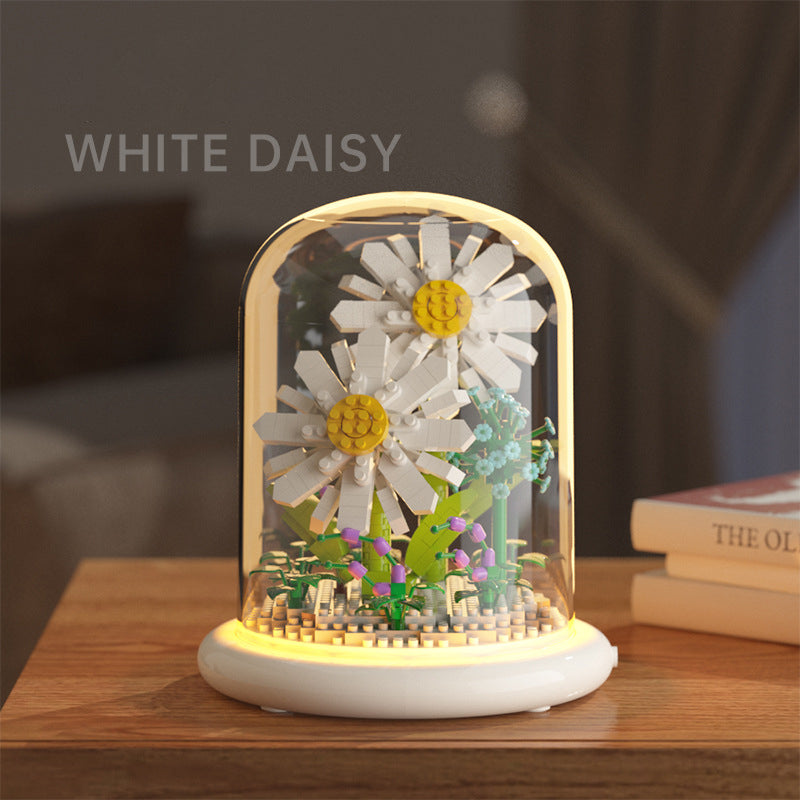 Building block flower simulation sunflower jasmine compatible with a certain high building block model toy - V.I.P Digital Presence