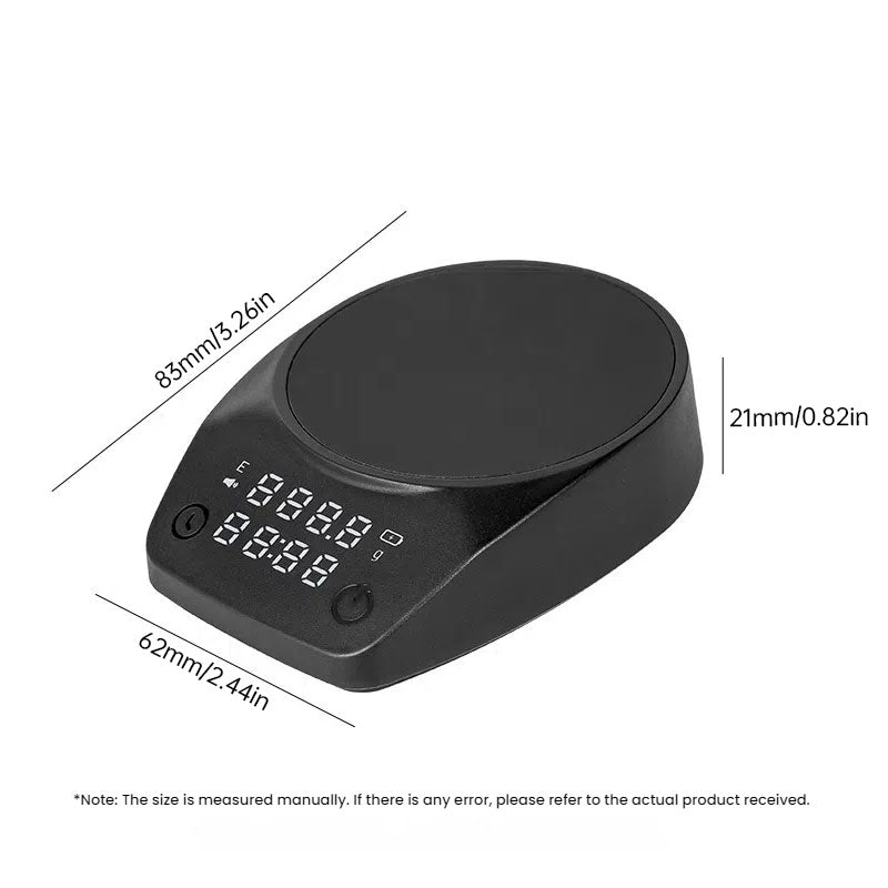 Mini Electronic Coffee Scale - Timed Weighing, Perfect for Italian Beans, Home & Coffee Bars - V.I.P Digital Presence