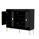 U-Can shoe cabinet with door, 11 layers with adjustable shelves, modern wooden shoe cabinet (PVC surface) - V.I.P Digital Presence