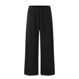 Street Trend Loose Straight Leg Long Pants Men's Sports Sweatpants Solid Color Versatile Casual Ankle Drawstring Trousers - V.I.P Digital Presence