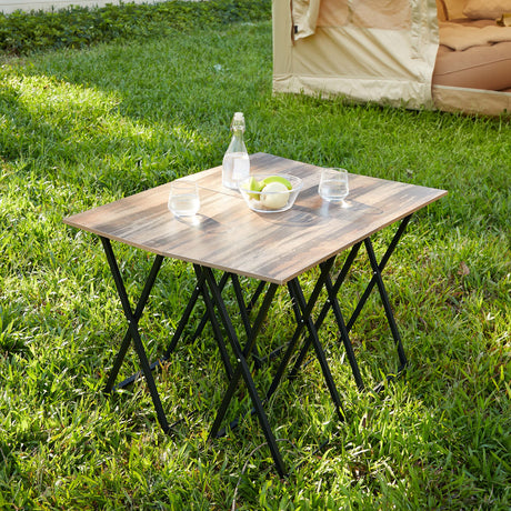 TV Trays for Eating Set of 4 with Stand,Folding TV/Snack Tray Table Set,Folding TV Dinner Tables for Small Space - V.I.P Digital Presence