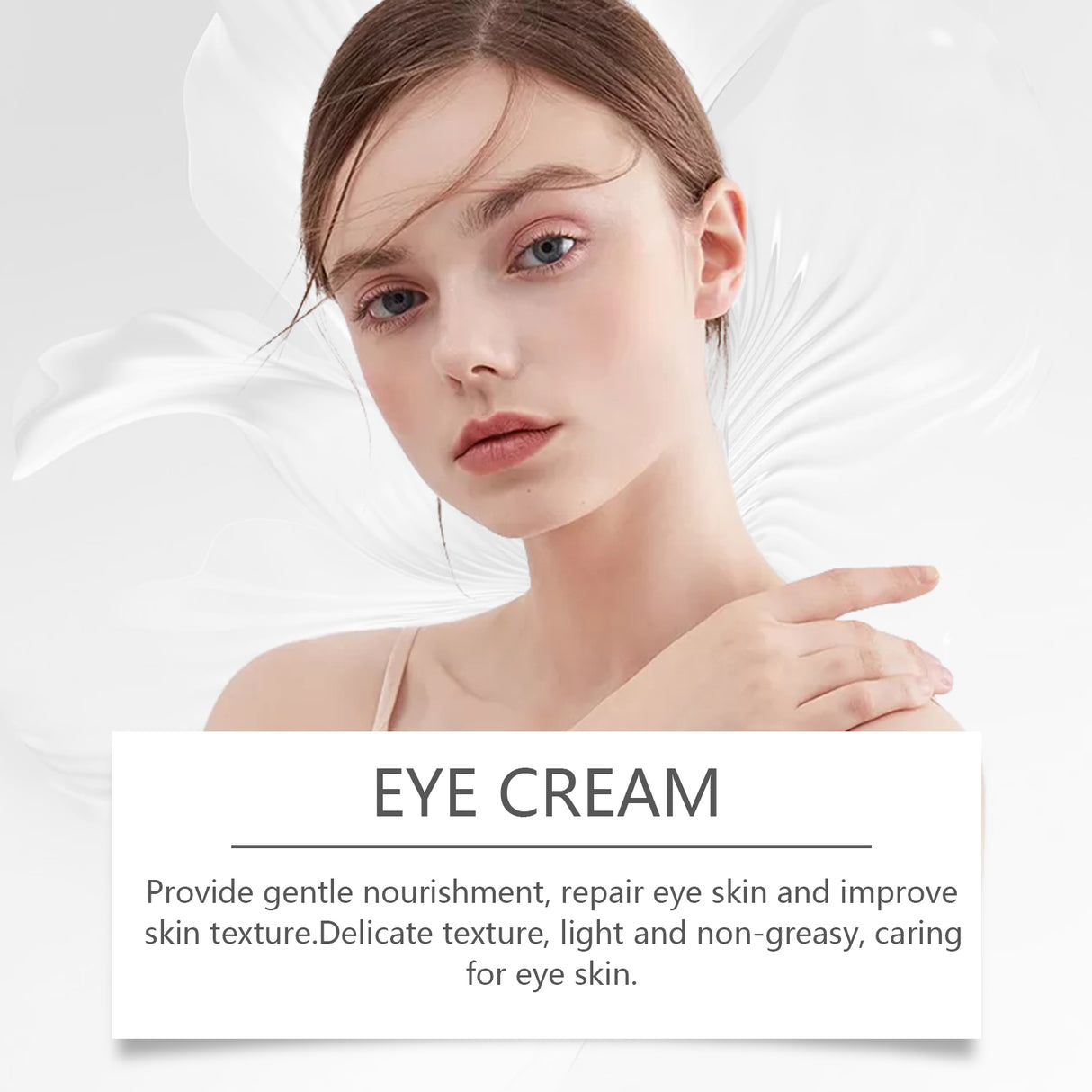 Crema hidratante para ojos que hidrata la piel del contorno de ojos, protegiendo la piel elástica y protegiendo la mirada brillante.