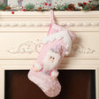 Christmas decoration, pink sequins, children's cartoon roof, Santa Claus, Christmas socks, gifts, decorative items - V.I.P Digital Presence