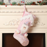 Christmas decoration, pink sequins, children's cartoon roof, Santa Claus, Christmas socks, gifts, decorative items - V.I.P Digital Presence