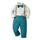Children's Clothing Autumn Korean Version Multi-Color Plaid Long Sleeve Cotton Shirt Suspenders Boys' Suit - V.I.P Digital Presence