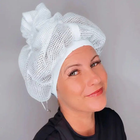 Net Plopping Cap For Drying Curly Hair Adjustable Net Plopping Bonnet Quick Drying Hair Towel Bath Hats Net Plopping Cap - V.I.P Digital Presence