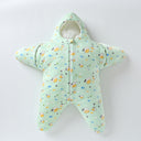 Saco de dormir para bebé, diseño de estrella de mar y cordero, con algodón grueso y cálido, acolchado antipatadas.