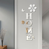 Acrylic mirror wall stickers flowers home decoration letters soft mirror self-adhesive wall stickers - V.I.P Digital Presence