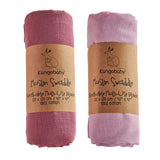 Kangobaby #Old Time# 100% Cotton Plain Color 2pcs Set Hot Sale Baby Muslin Swaddle Blanket - V.I.P Digital Presence