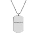 European and American high-end stainless steel military brand necklace engraved pendant jewelry - V.I.P Digital Presence