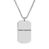 European and American high-end stainless steel military brand necklace engraved pendant jewelry - V.I.P Digital Presence