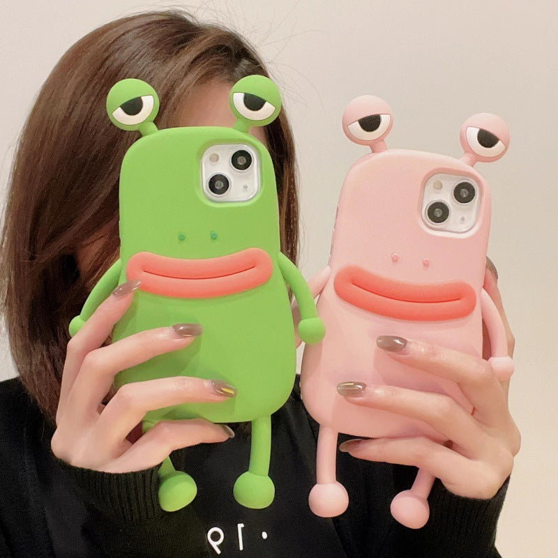 Funny Silicone 3D Frog Phone Case For IPhone 14 13 11 12 Pro Max XS XR X 7 8 Plus SE Cartoon Cute Shockproof Bumper Cover - V.I.P Digital Presence