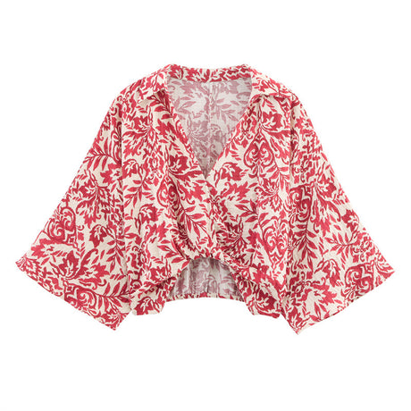 Style Women's Fashion Casual Printed Long Sleeve Top and Wide Leg Pants - V.I.P Digital Presence