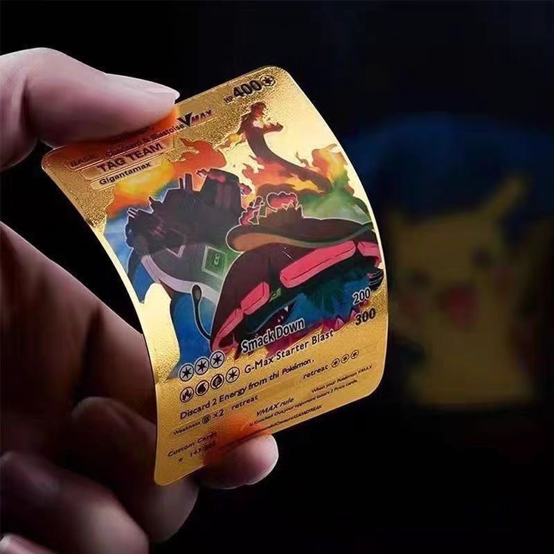 Pok é mon Gold Card Pikachu Card Spitfire Dragon VMAX Pok é mon Pok é mon PTCG English Flash Card - V.I.P Digital Presence