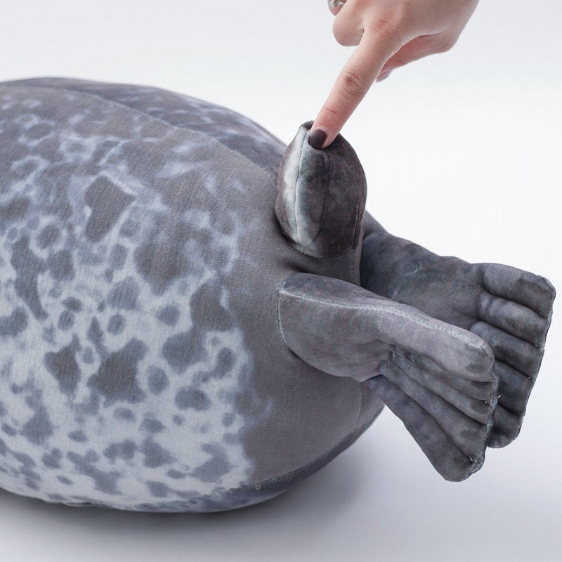 Juguetes de peluche de foca novedosos en 3D, almohada de peluche de león marino, almohada suave de foca para fiestas, almohada para dormir de bebé, cojín para silla