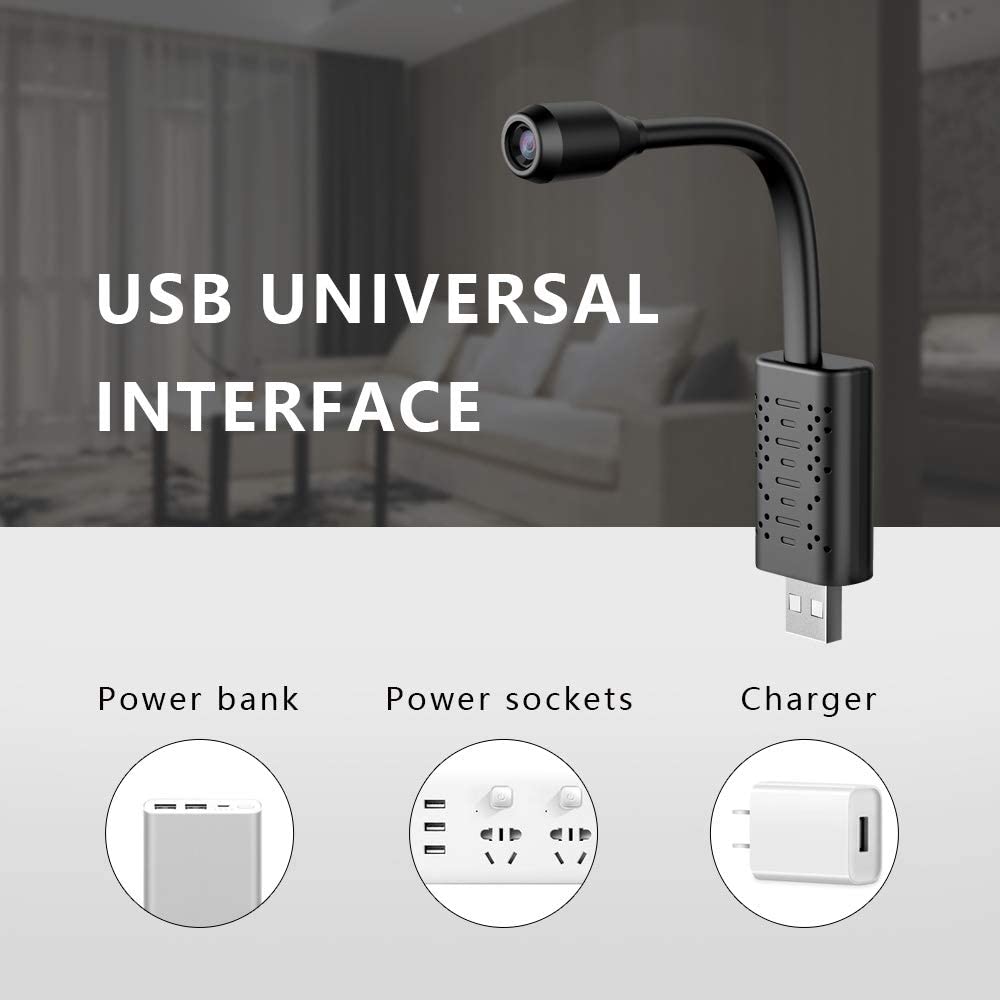 EVKVO HD Smart Mini Wifi USB Camera Real-time Surveillance IP Camera AI Human Detection Loop Recording Mini camera Support 64G - V.I.P Digital Presence
