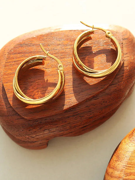 Double U-shaped earrings with titanium personalized earrings for women - V.I.P Digital Presence