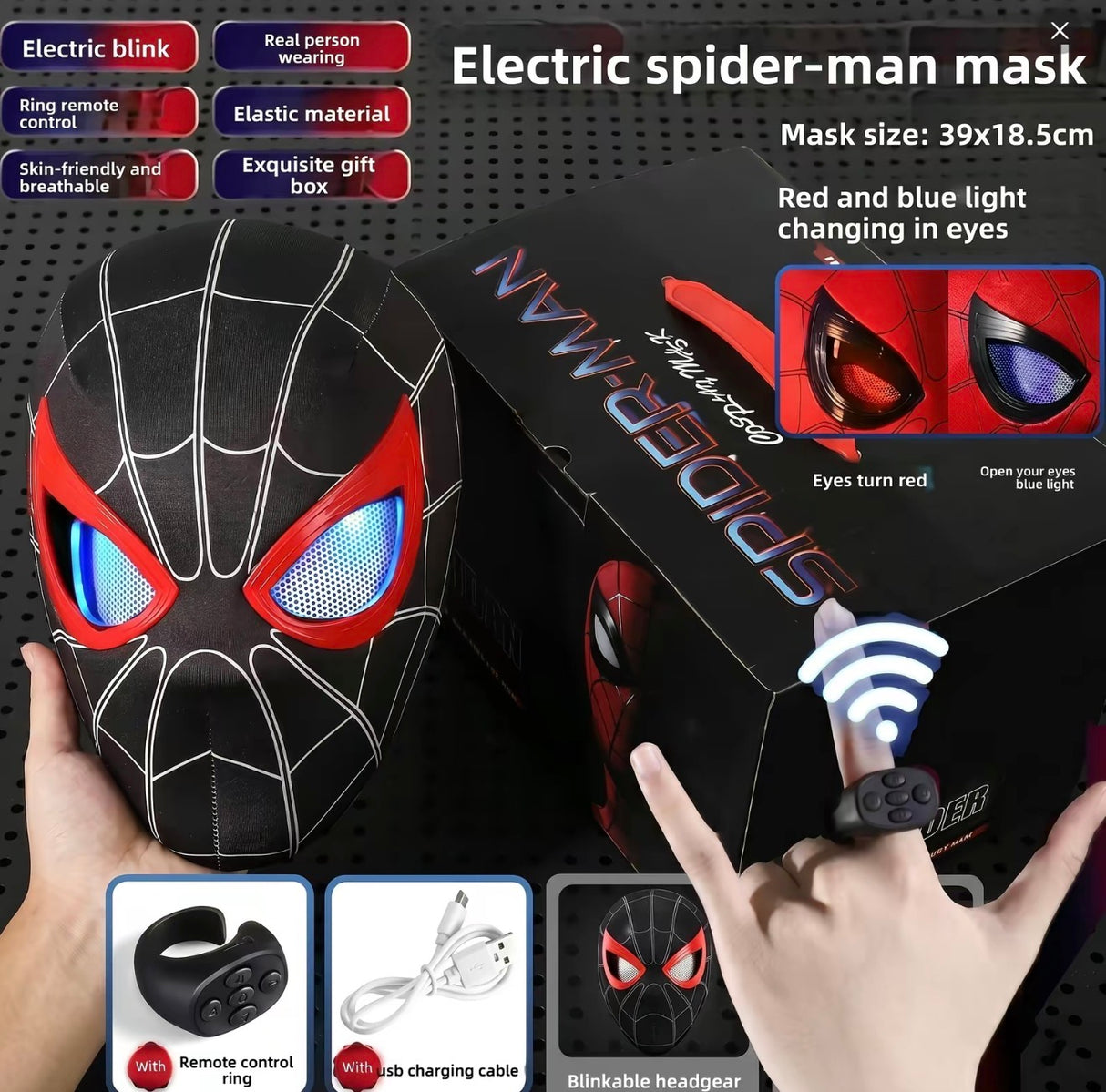 GlowHero LED Cosplay Mask