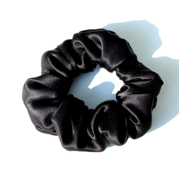 Pure Silk Large Scrunchies Ropes Hair Bands Ties Elastics Ponytail Holders for Women Girls Hair Accessories 19 Momme 3.5CM - V.I.P Digital Presence