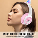 AKZ-07 Luminous Cat's ears (Steamed cat-ear shaped bread) Headworn Bluetooth Headset Subwoofer Video Game Wireless Headset - V.I.P Digital Presence